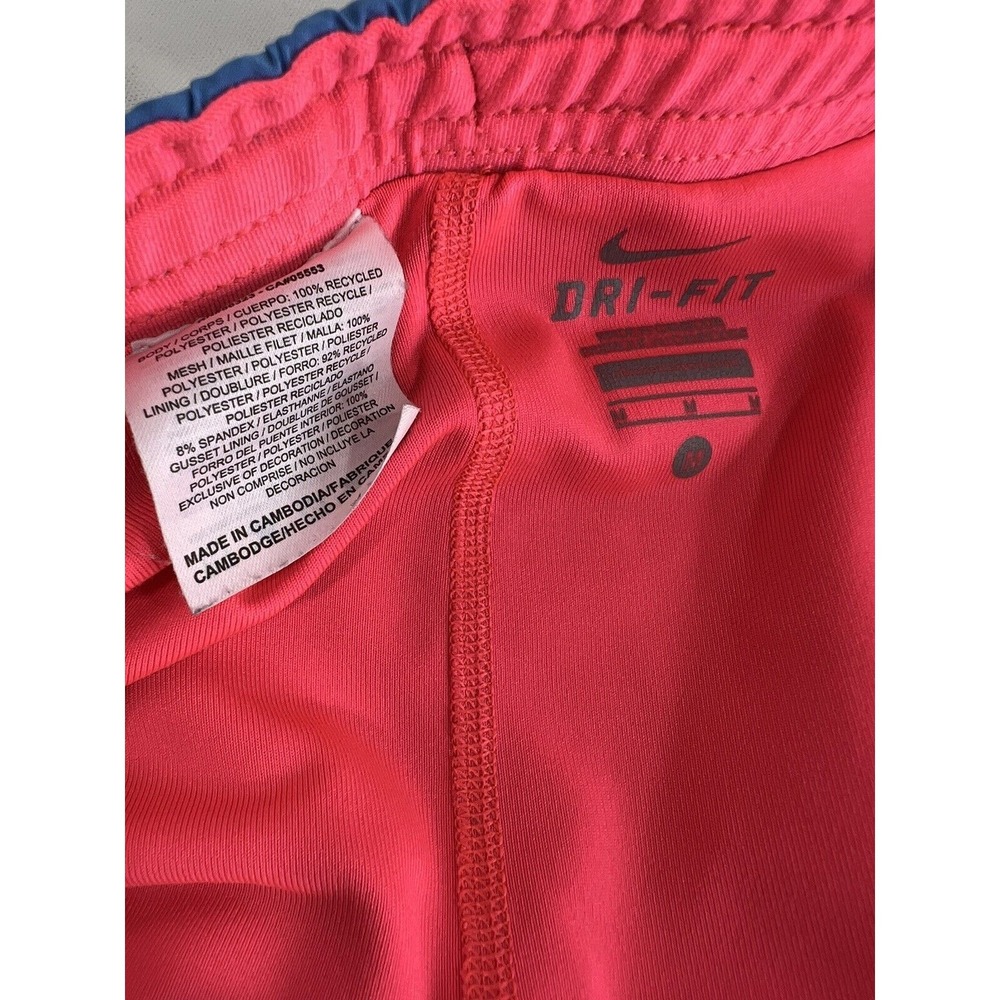 Nike Dri Fit Shorts Womens M Blue Peach Athletic Running - Picture 2 of 12